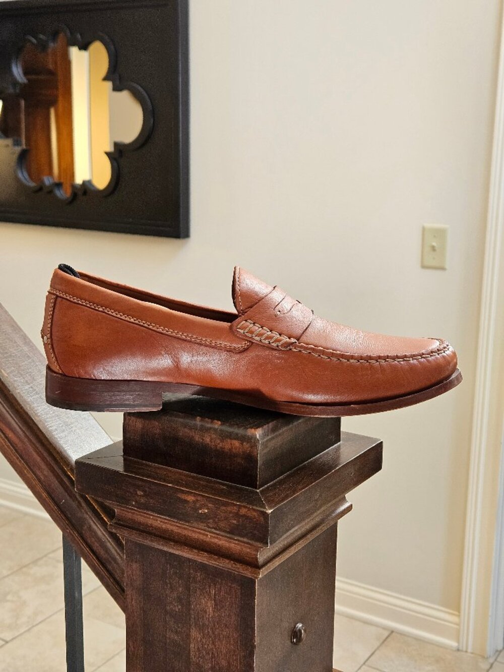 Trask Men's Leather Loafers, Caramel, Sz 11.5 - Picture 8 of 16